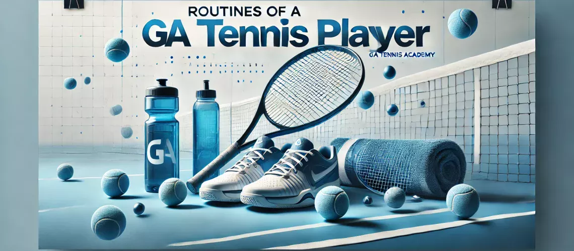 Routines of tennis player